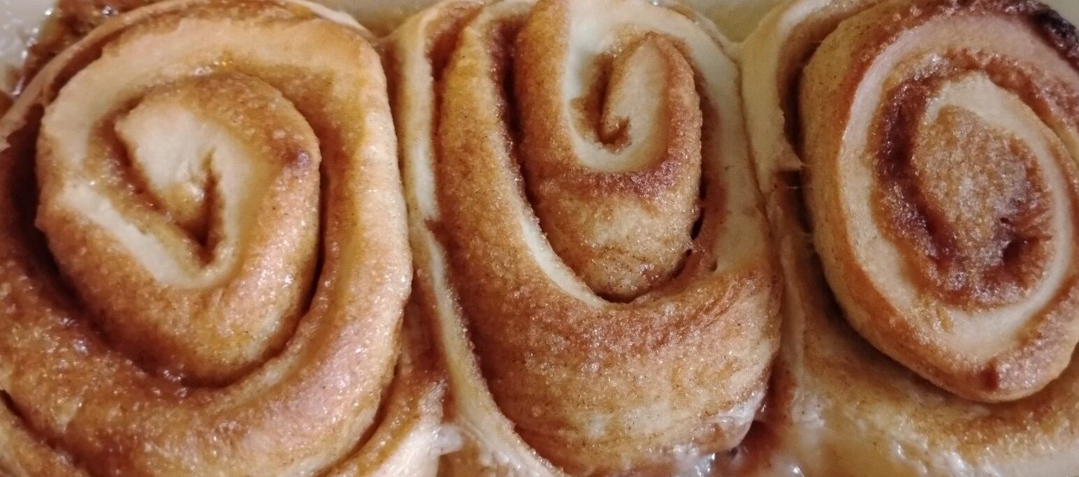 cinnamon rolls baked by Sabrina Buckner the owner of 7 Loaves in Lexington, North Carolina February 2026
