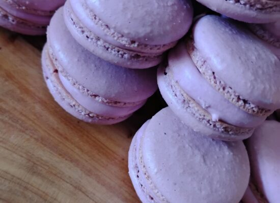 Macarons baked by Sabrina Buckner the owner of 7 Loaves in Lexington, North Carolina February 2026