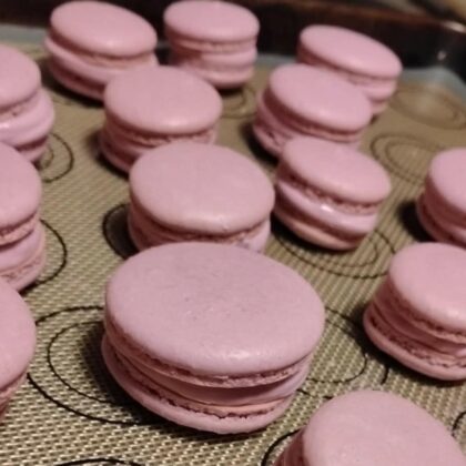 Macarons baked by Sabrina Buckner the owner of 7 Loaves in Lexington, North Carolina February 2026