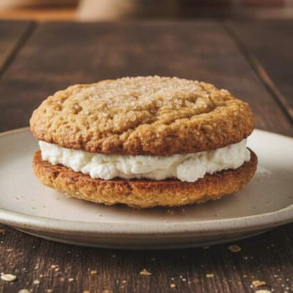 Stuffed oatmeal cream cookies baked by Sabrina Buckner the owner of 7 Loaves in Lexington, North Carolina February 2026